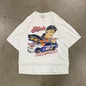 Vintage Elvis Presley NASCAR 1998 Competitors View Racing T-Shirt Size XL